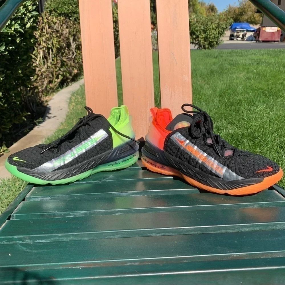 Nike Lebron XVIII Low Black/Bright Crimson CW2760-009‎ Grade-School